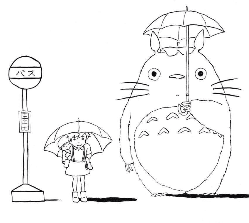 My neighbor totoro coloring pages printable for free download