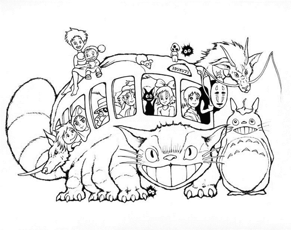 My neighbor totoro coloring pages printable for free download