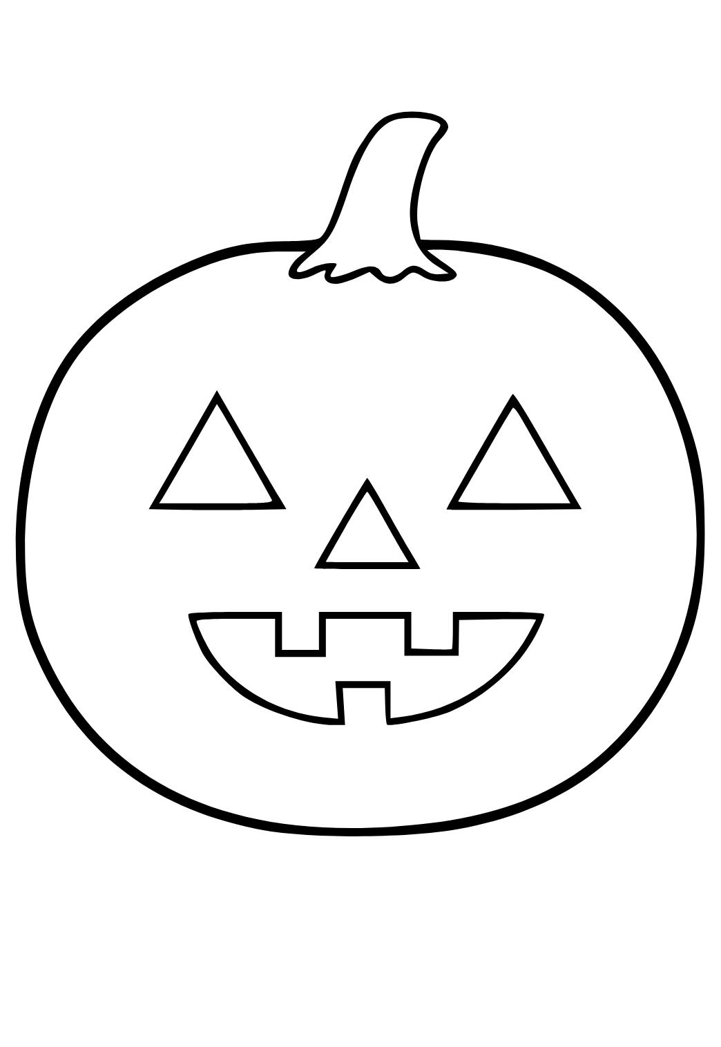 Free printable jack olantern easy coloring page for adults and kids