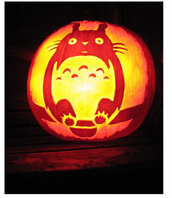 Totoro jack o lantern stencil â