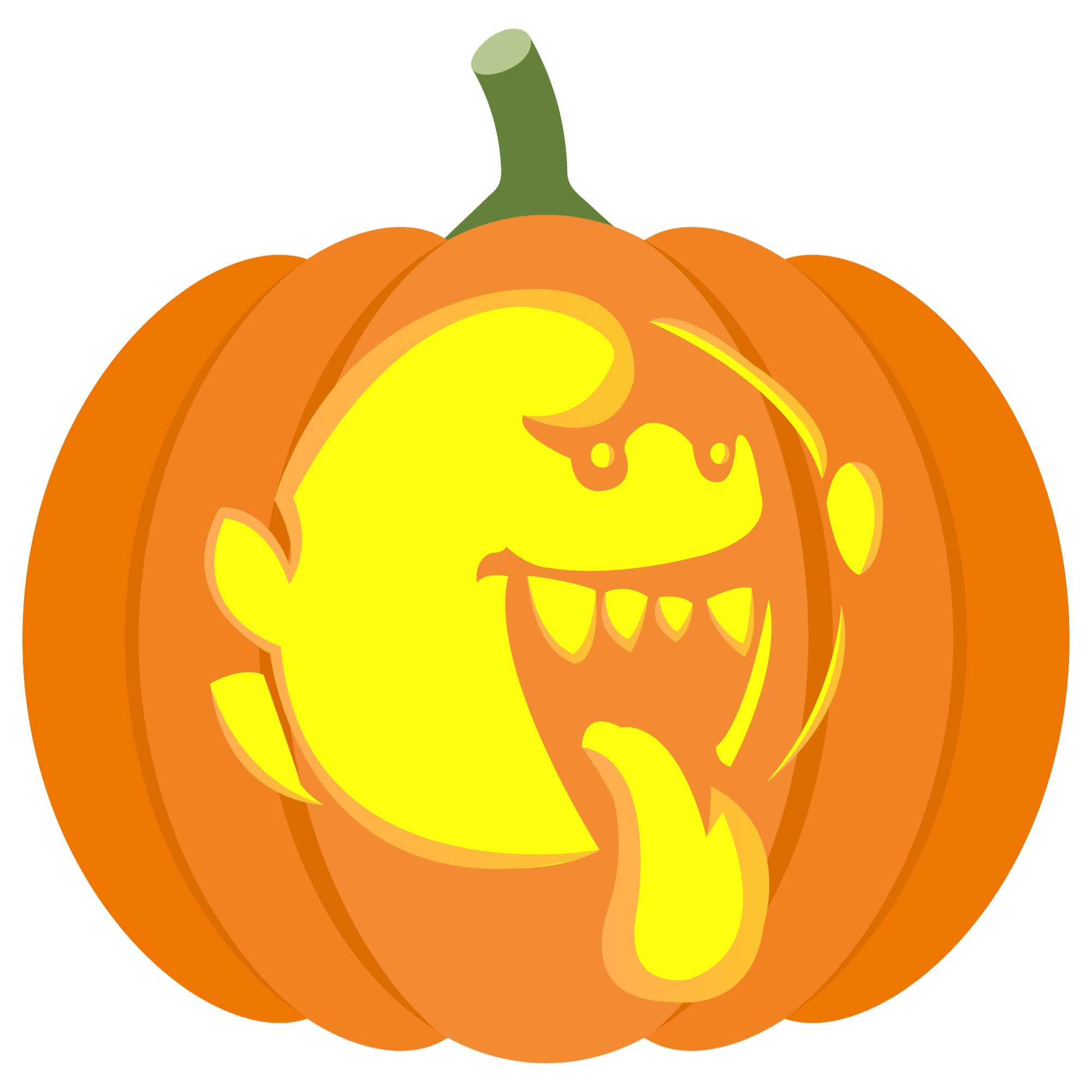 Anime ghost pumpkin stencil free printable papercraft templates