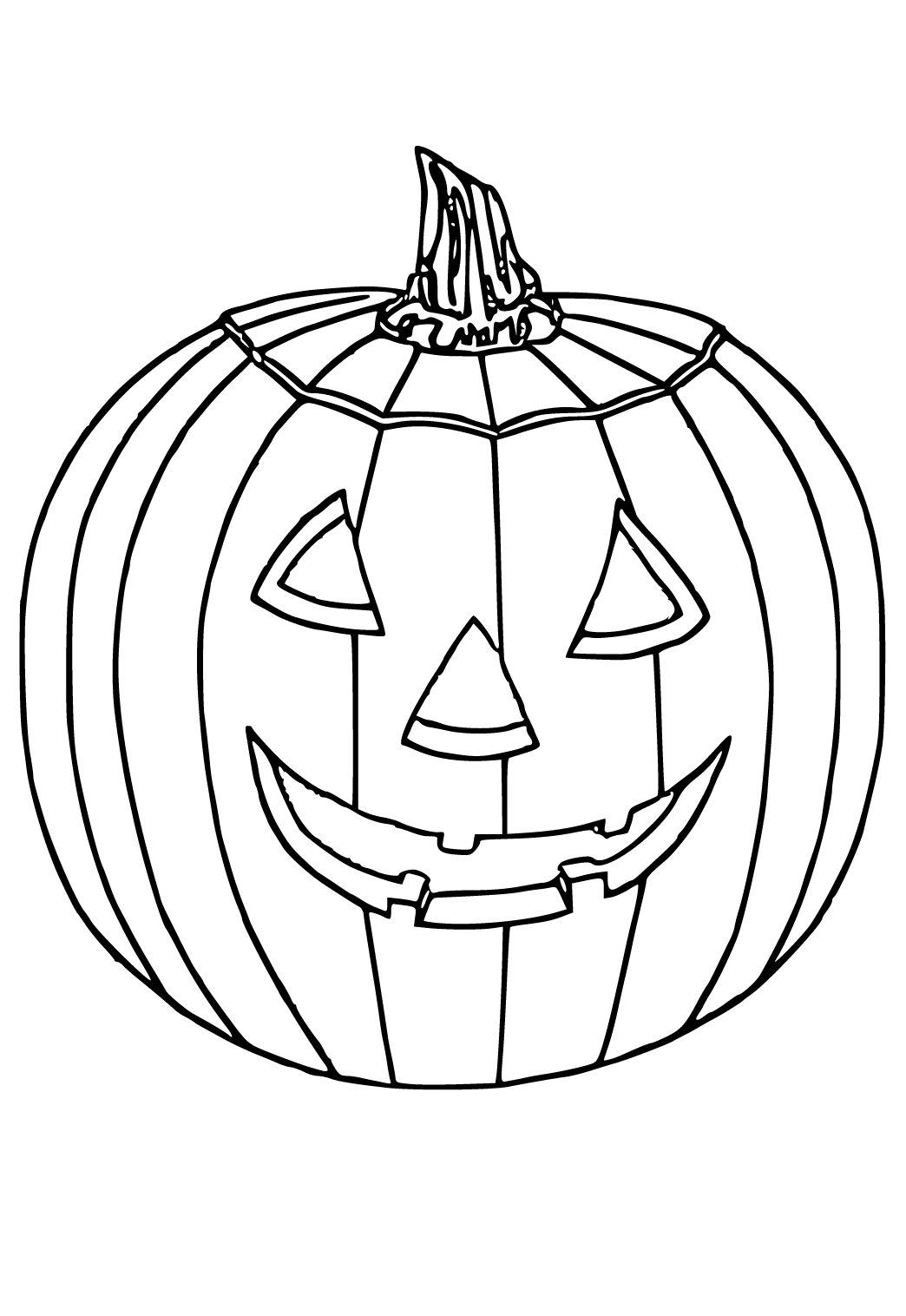 Free printable jack olantern smile coloring page for adults and kids