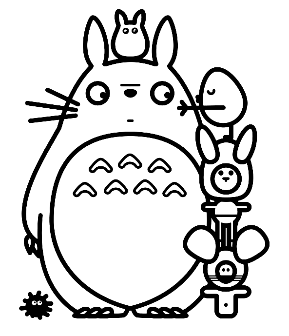 My neighbor totoro coloring pages printable for free download