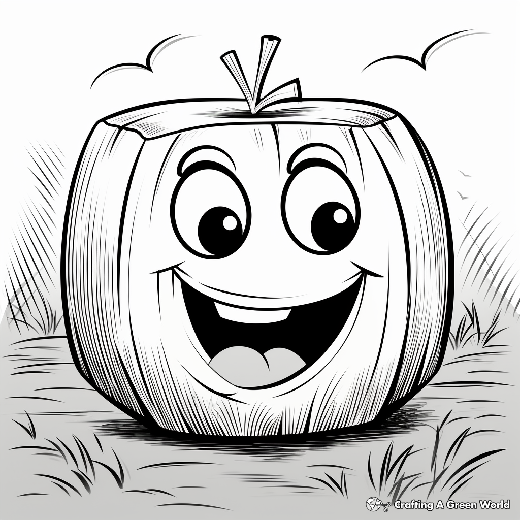 Hay bale coloring pages