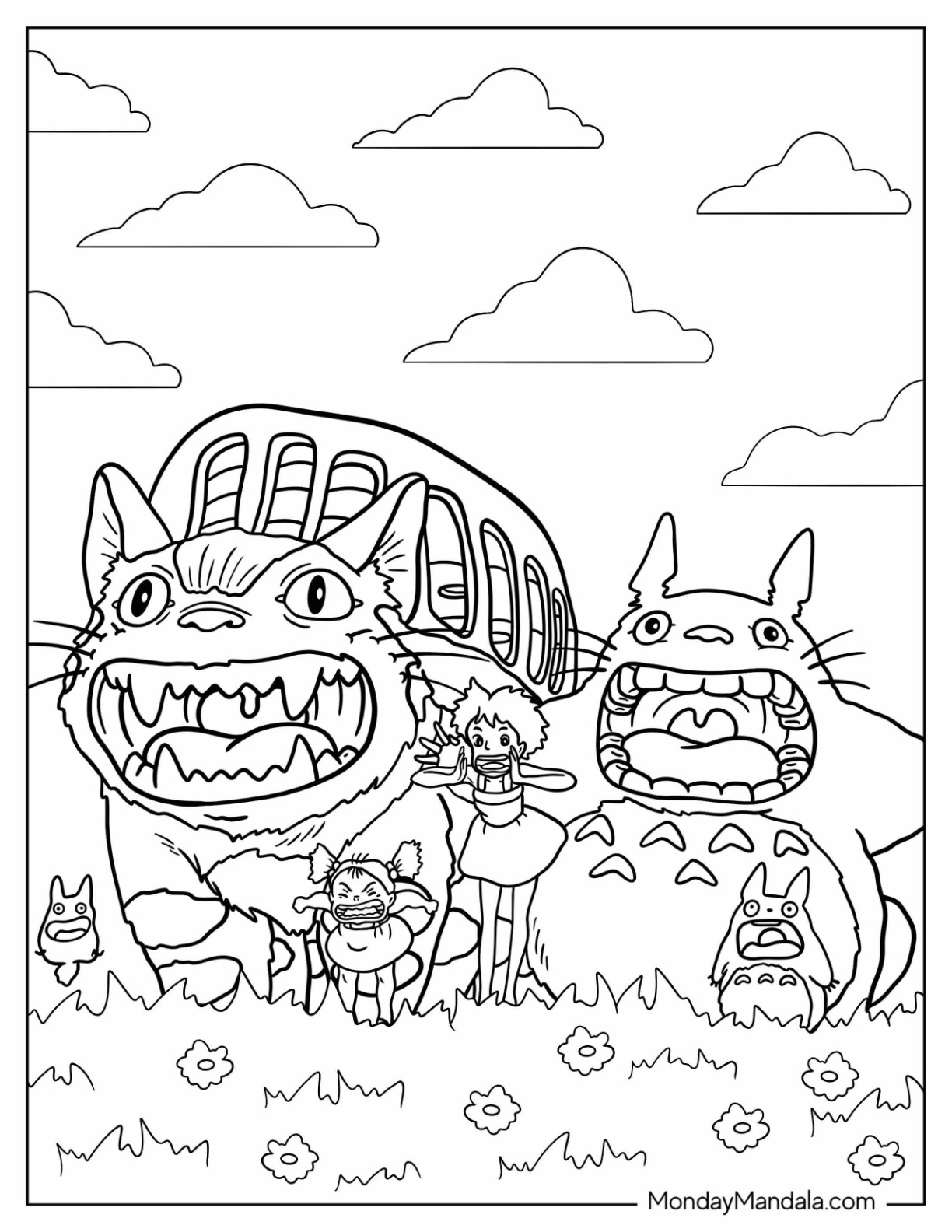 Studio ghibli coloring pages free pdf printables