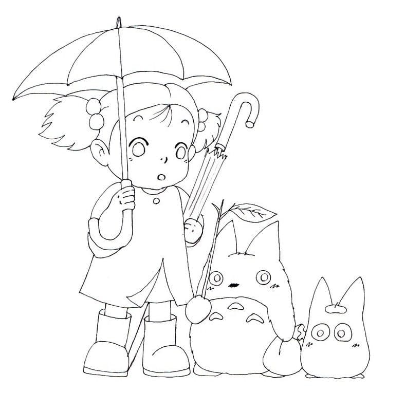 My neighbor totoro coloring page