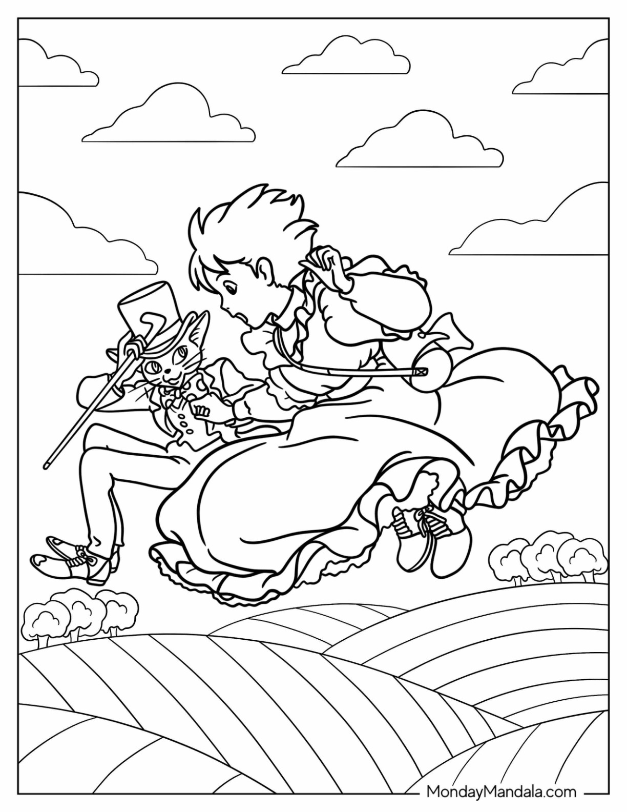 Studio ghibli coloring pages free pdf printables