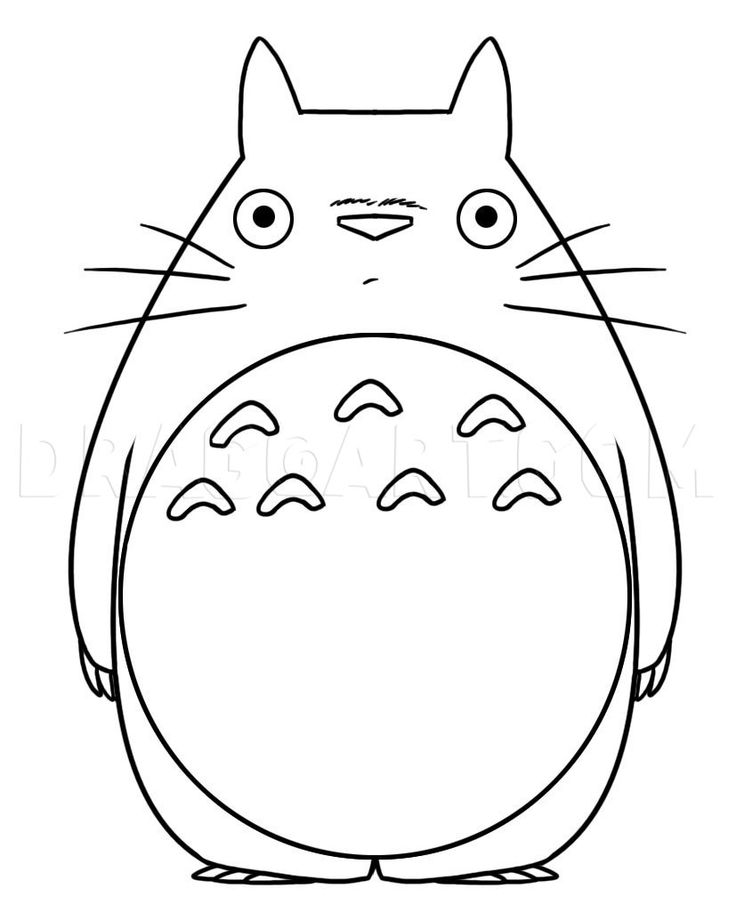 How to draw totoro by dawn dragoart totoro disegni da colorare giocattoli in feltro