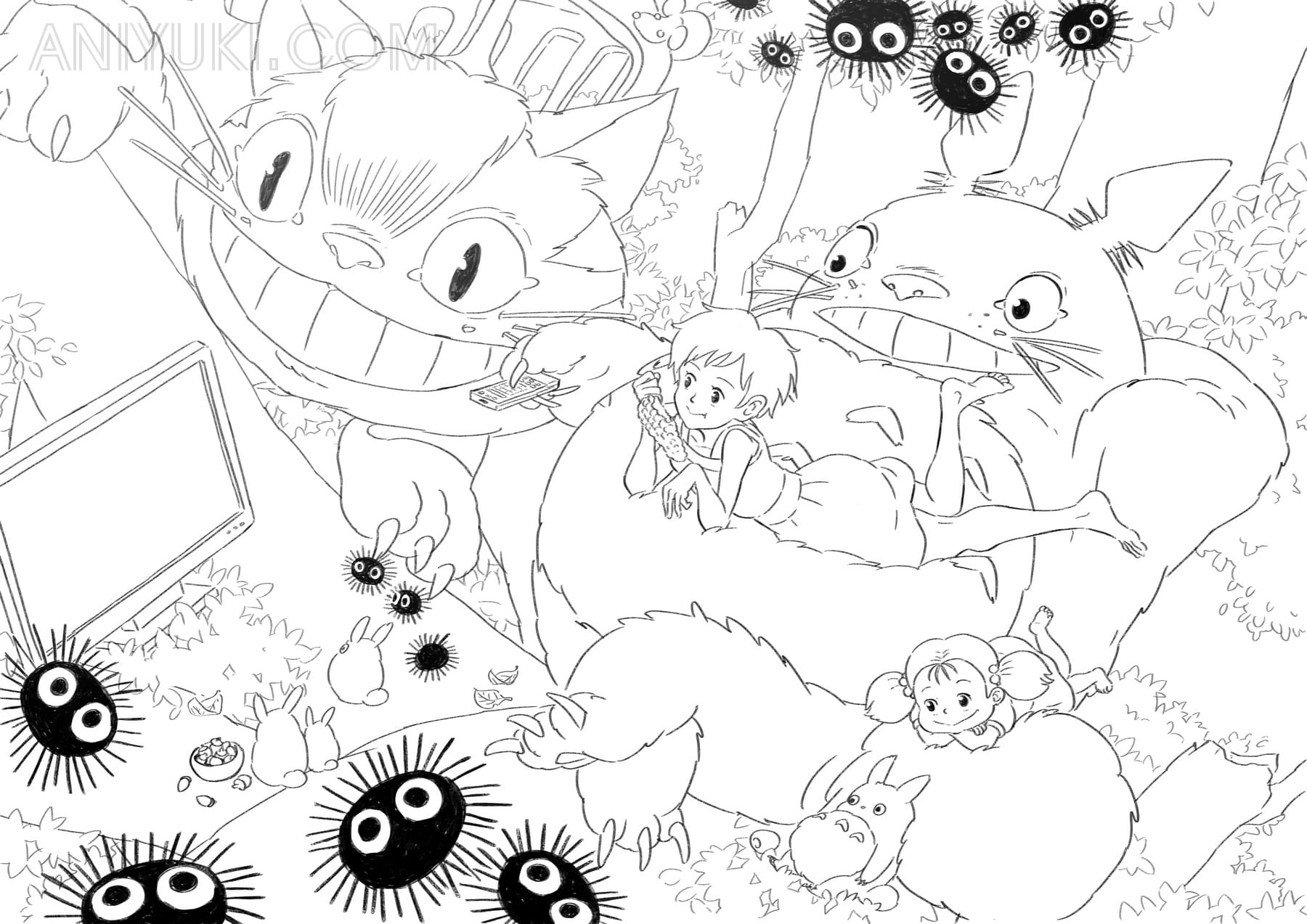 Totoro coloring pages