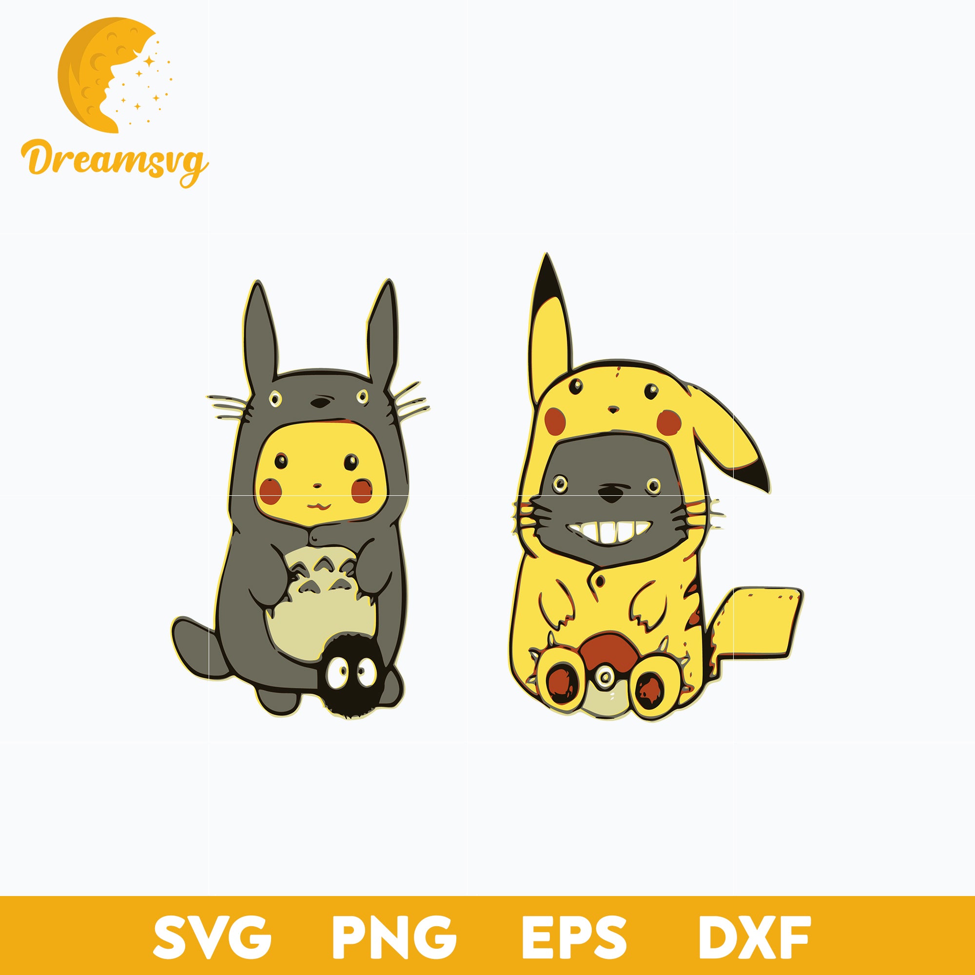 My neighbor totoro svg pikachu totoro svg cartoon svg png dxf eps