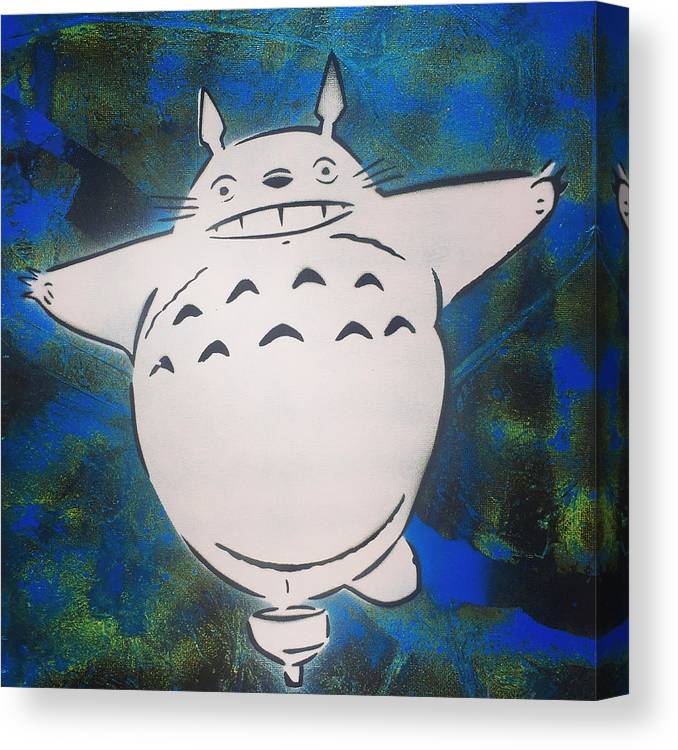 My street art totoro canvas print canvas art by glenn vaags