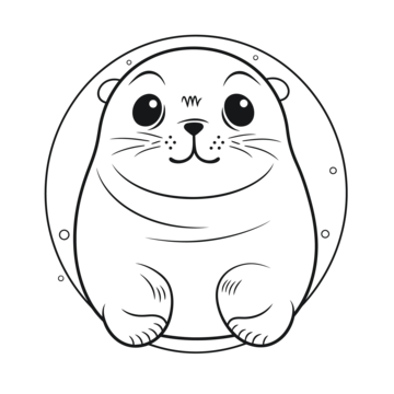 Seal coloring page png transparent images free download vector files