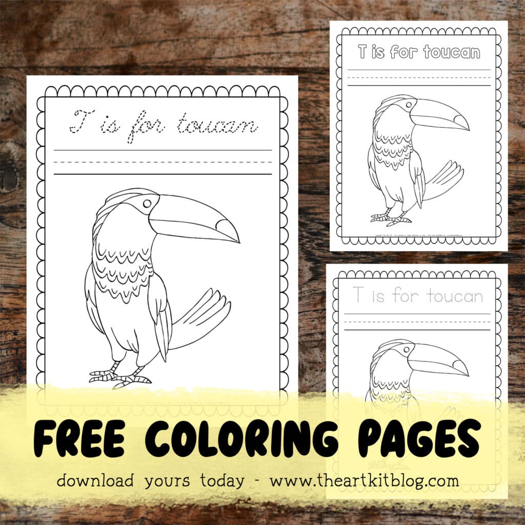 Toucan coloring pages free homeschool deals