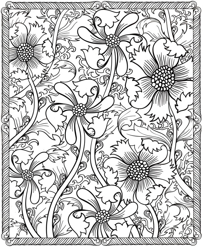 Hard coloring pages for adults