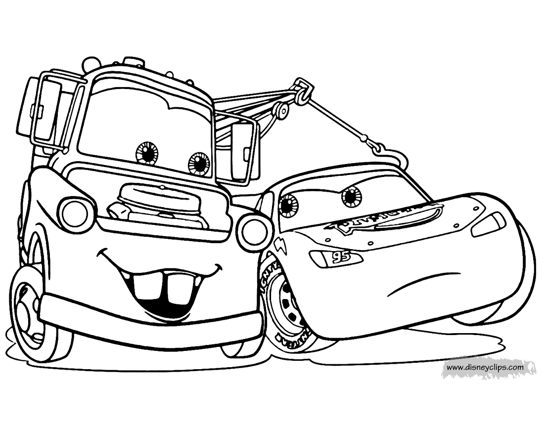 Disney pixars cars coloring pages
