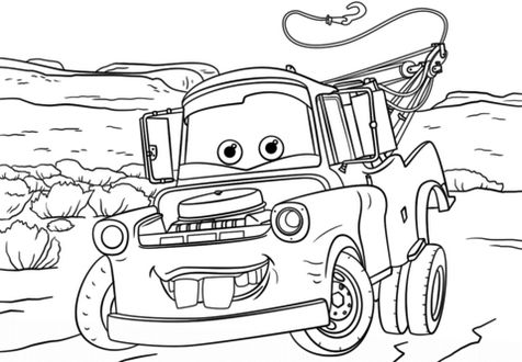 Mater coloring page printable disney coloring pages coloring pages inspirational coloring pages