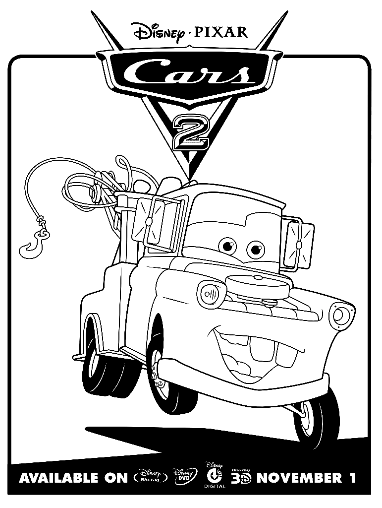 Mater coloring pages printable for free download