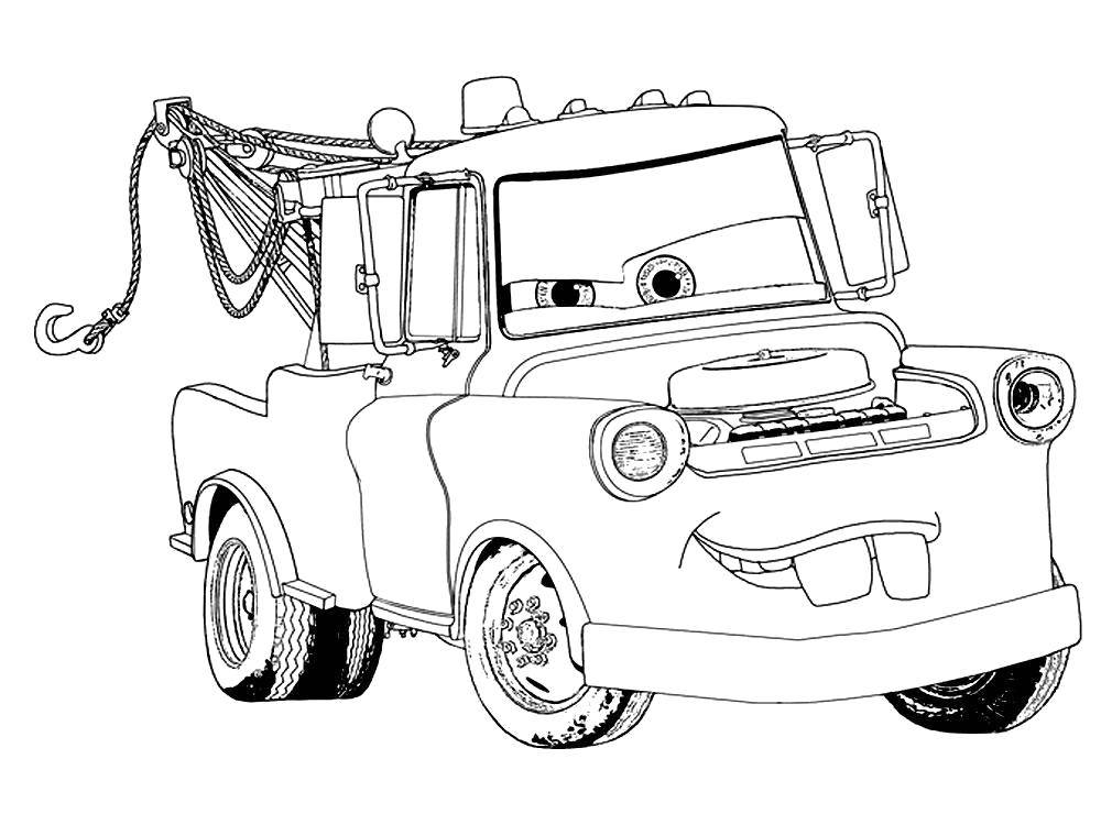 Online coloring pages car coloring the car from the cartoon cars cartoon character