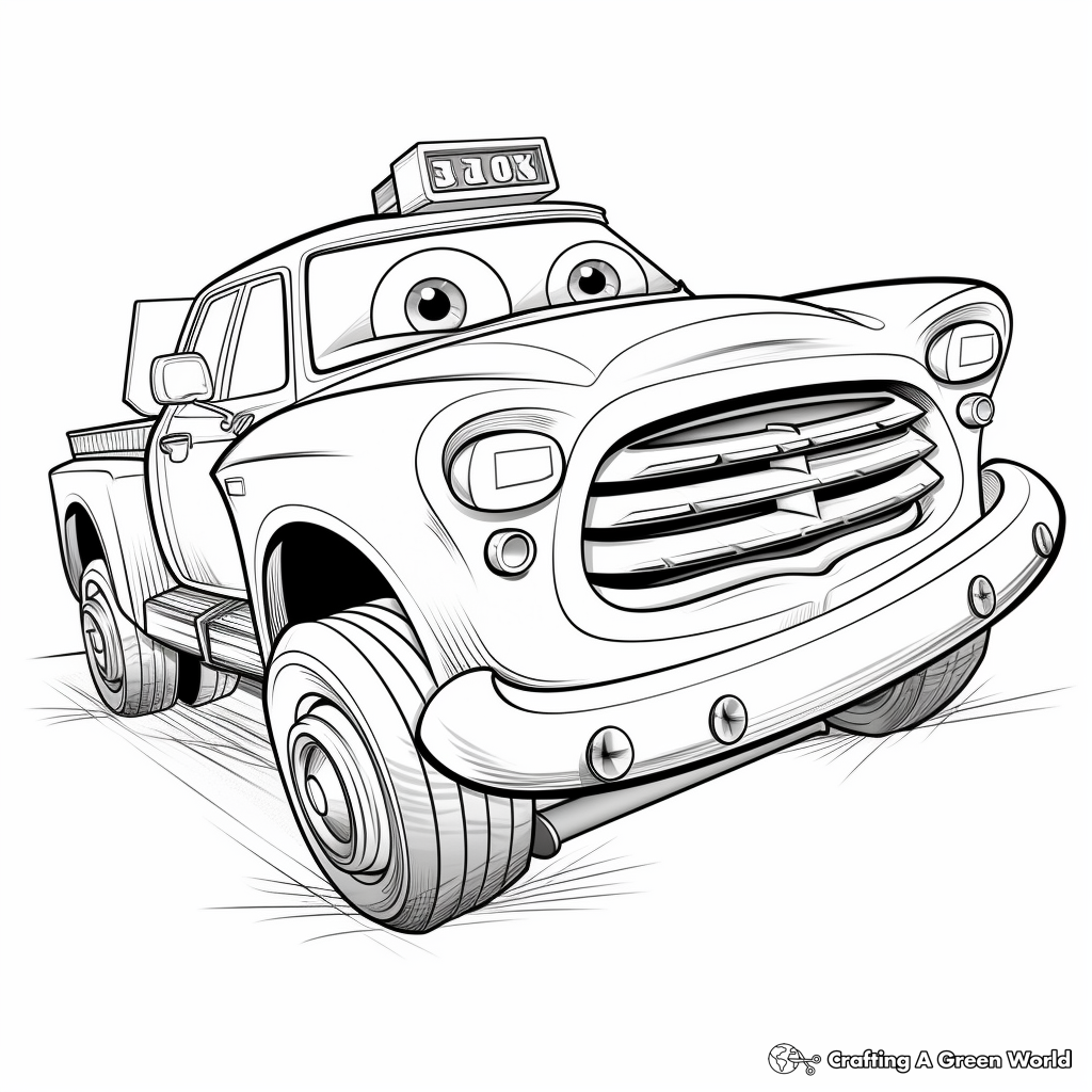 Tow truck coloring pages