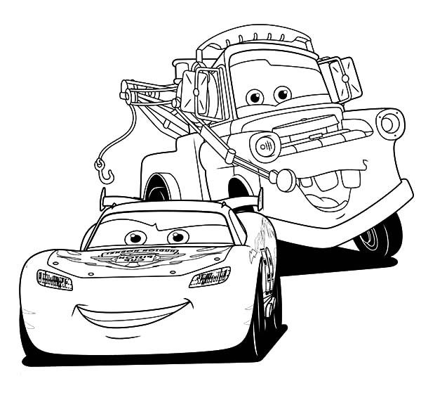 Mater lightning mcqueen and tow mater coloring pages lightning mcqueen and tow mater colorâ cars coloring pages halloween coloring pages disney coloring pages