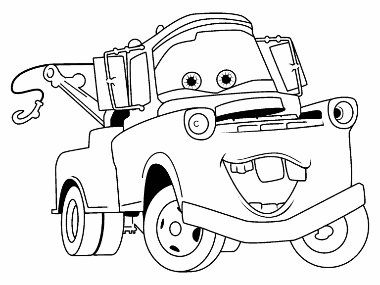 Tow mater coloring page