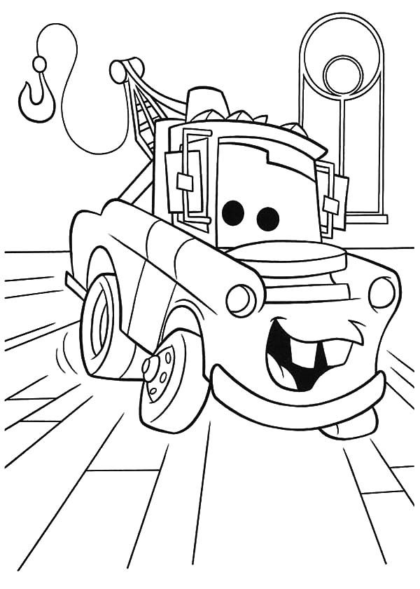 Disney cars character tow mater coloring pages color luna desenhos para colorir carros desenhos de carros desenhos para colorir