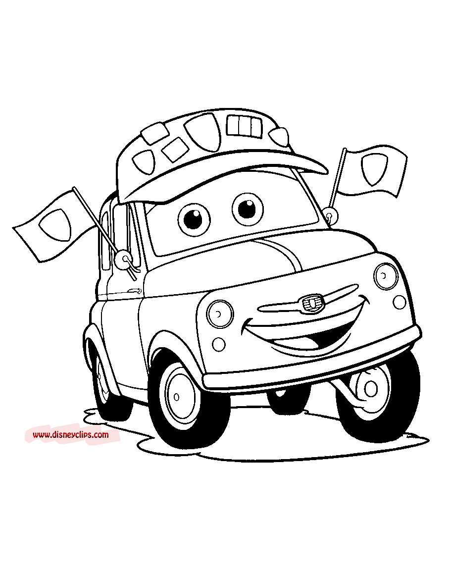 Disney pixars cars coloring pages