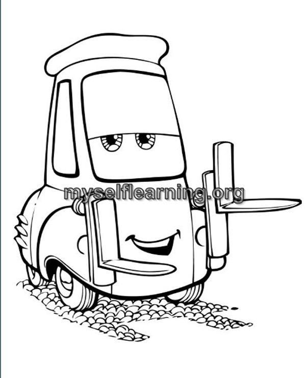 Cars cartoon coloring sheet instant download
