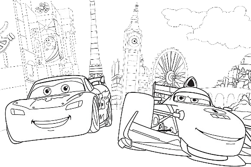 Coloring in cars coloring pages from the disney movies