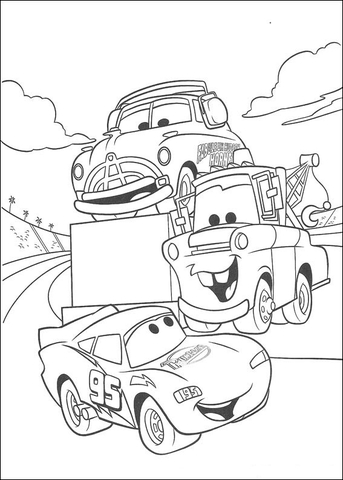 Mater and mcqueen coloring page free printable coloring pages