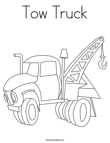 Tow truck coloring page