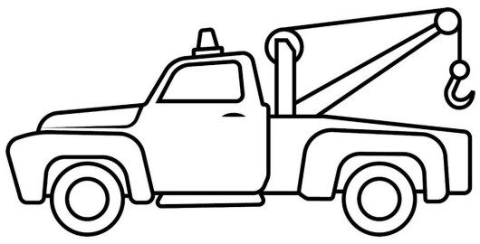 Tow truck cartoon drawing lineart and coloring sheet tow truck truck coloring pages coloring for kids