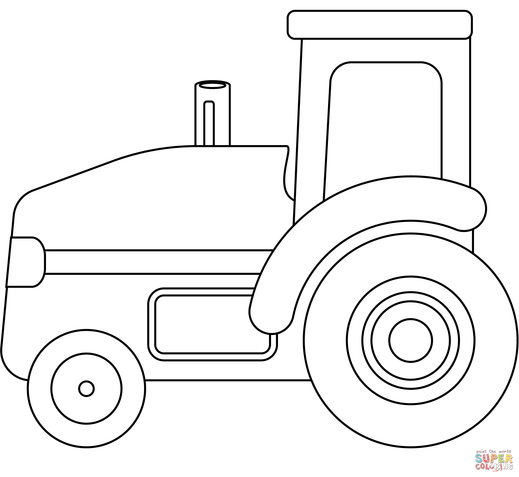 Tractor emoji coloring page free printable coloring pages