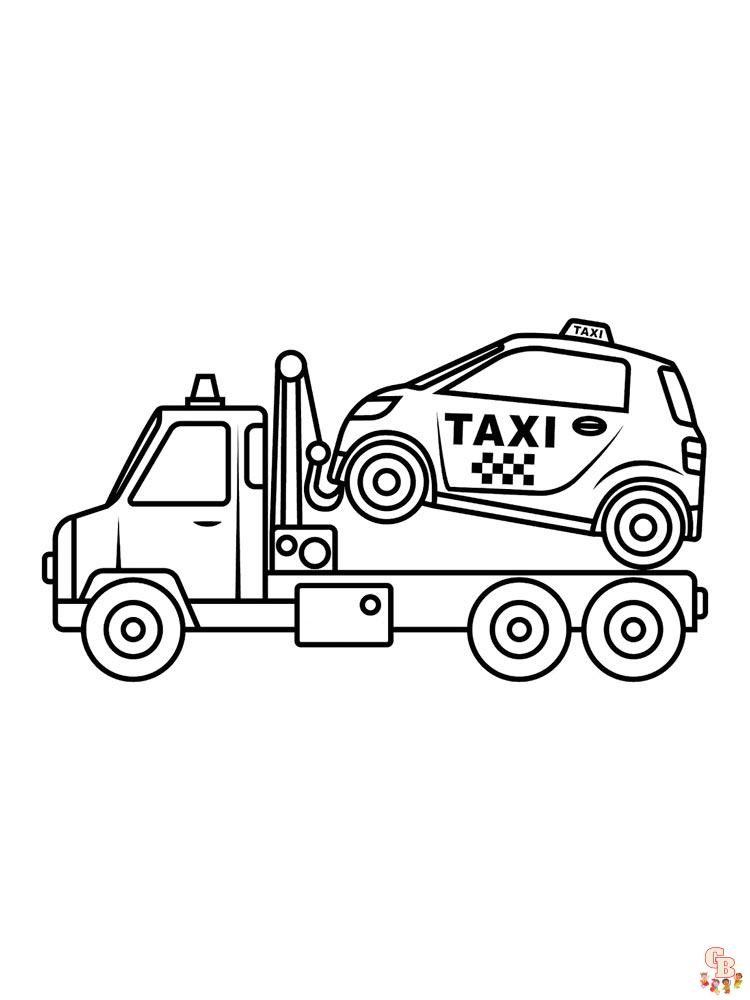 Tow truck coloring pages free printable and easy