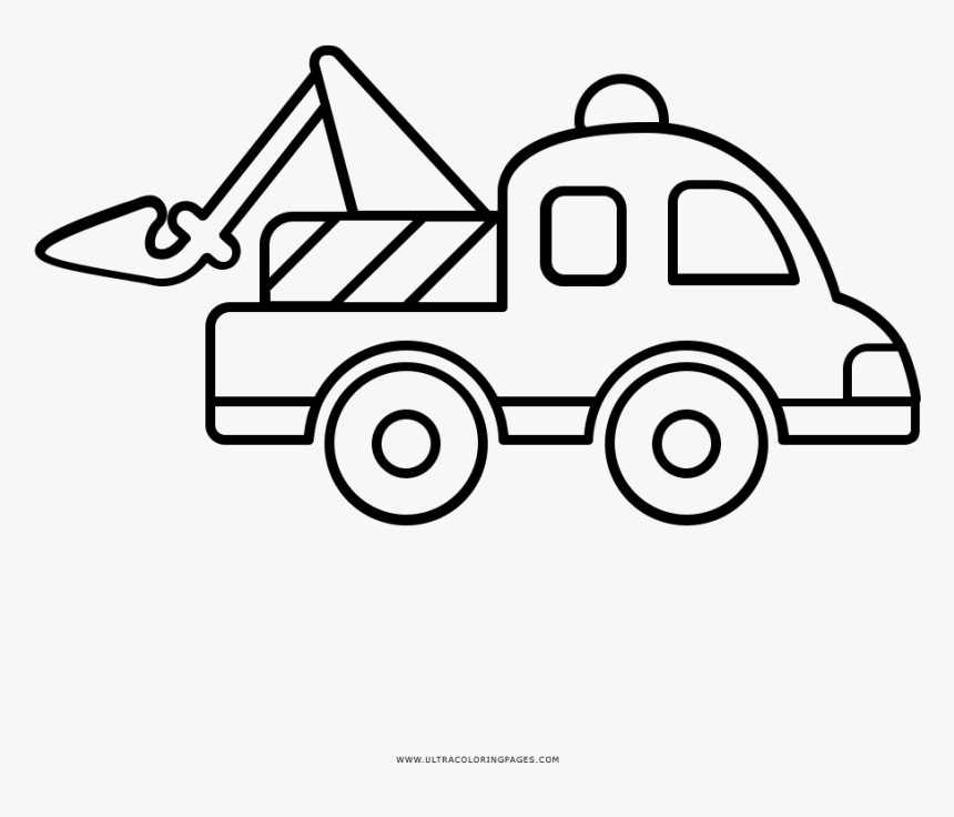 Tow truck coloring page