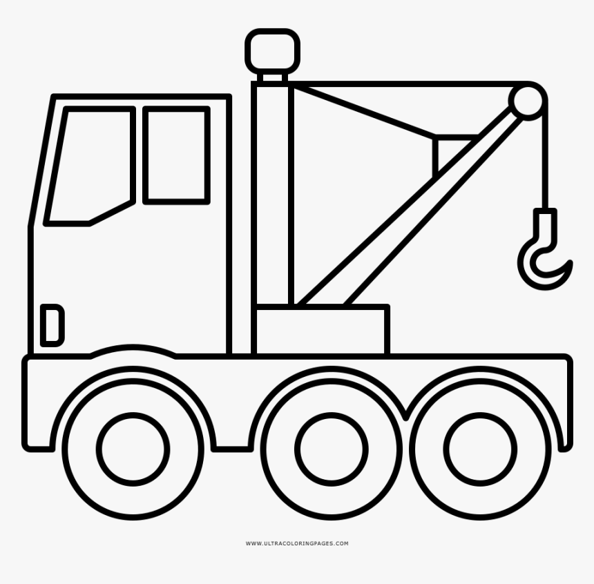 Tow truck coloring page