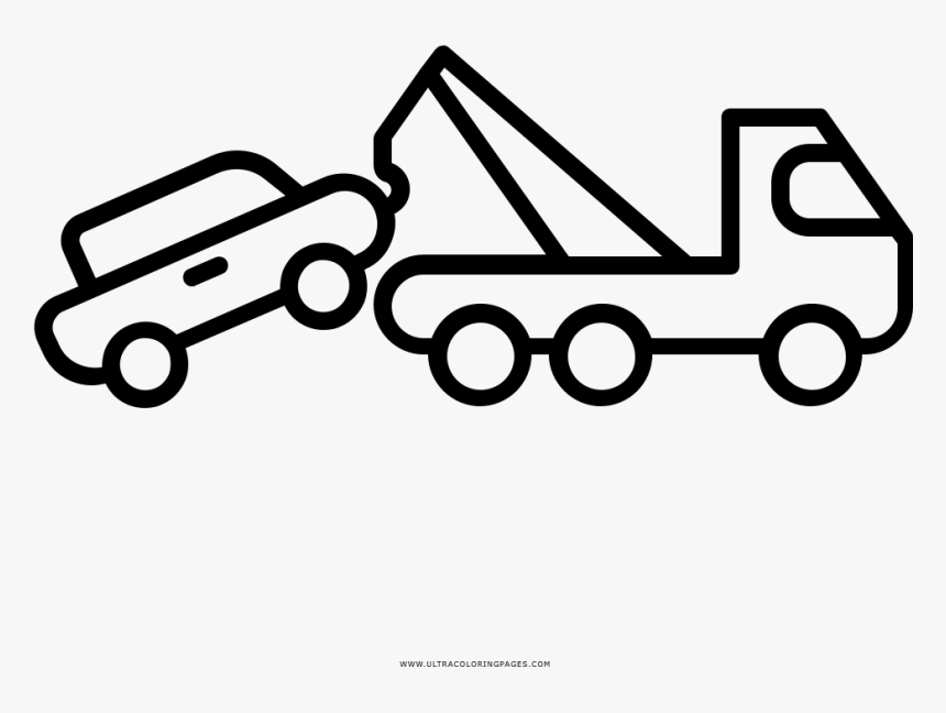 Tow truck coloring page