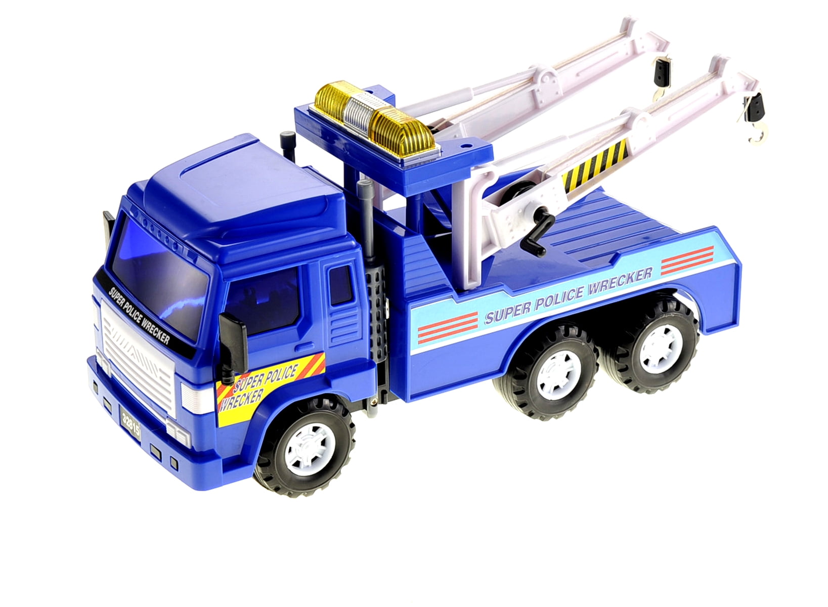 Ready set race big heavy duty police tow truck with friction power