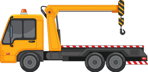 Tow truck drawing vector images over