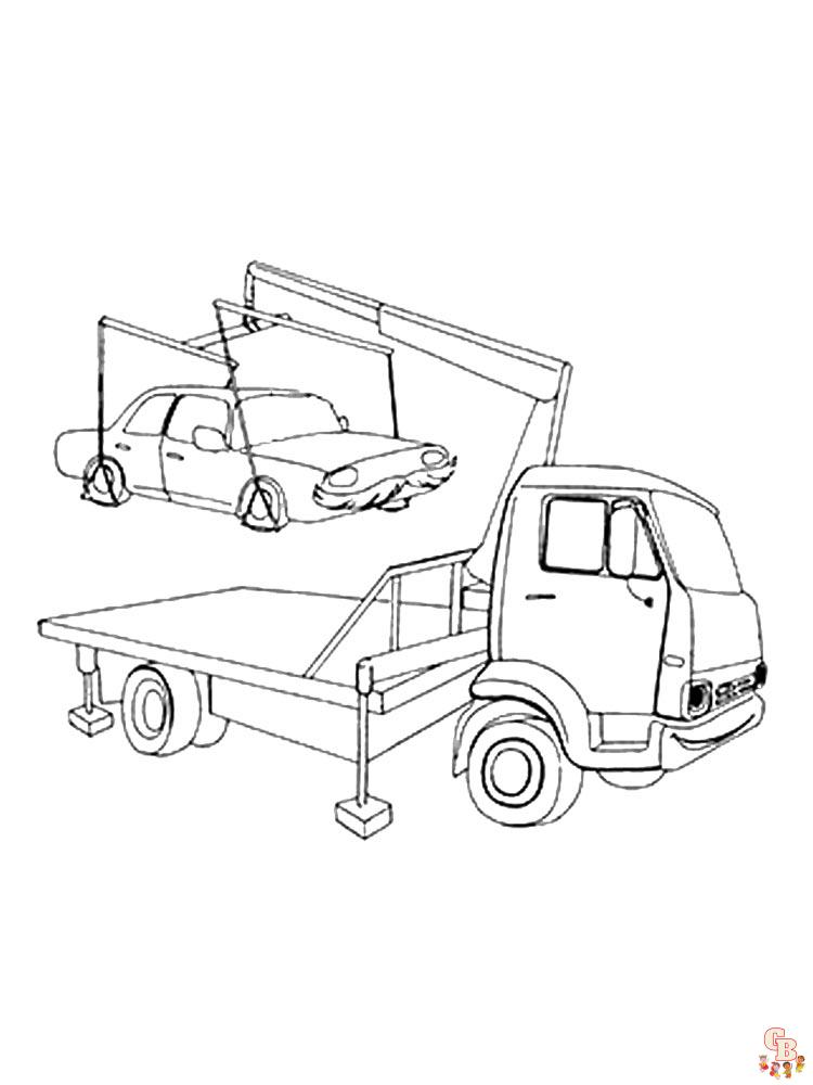 Tow truck coloring pages free printable and easy