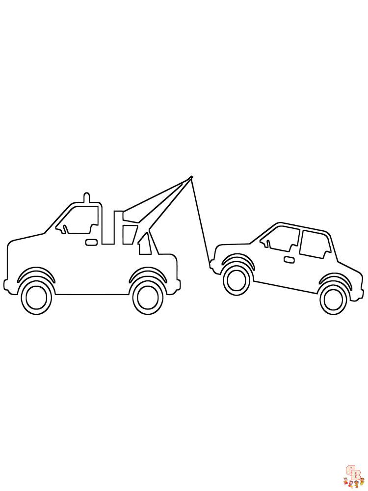 Tow truck coloring pages free printable and easy