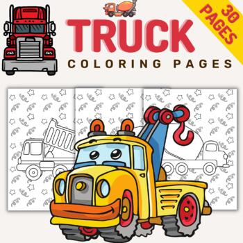 Printable truck vehicle car coloring sheets