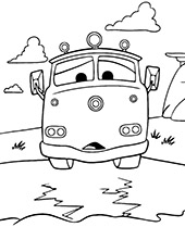 Printable cars characters tow mater coloring sheet