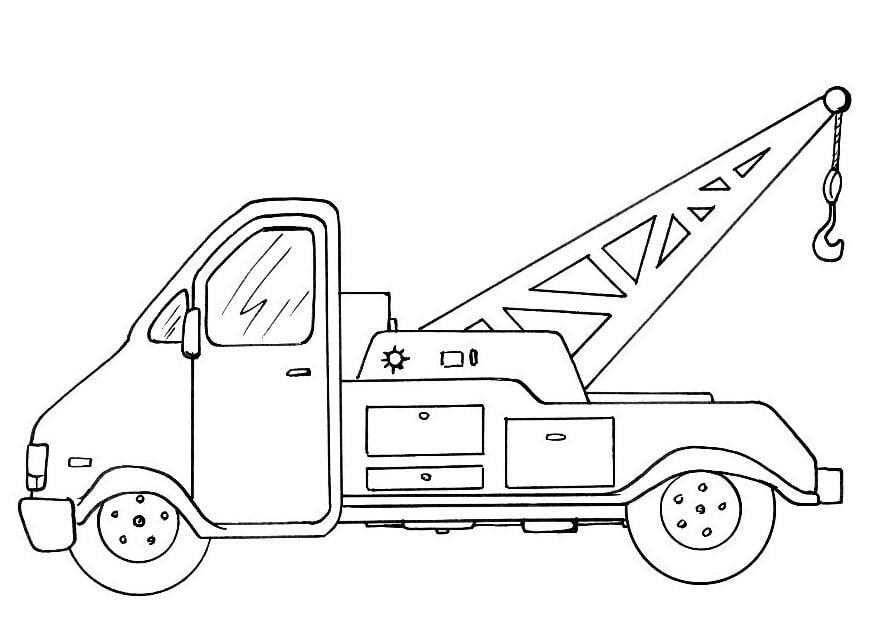 Coloring page breakdown lorry