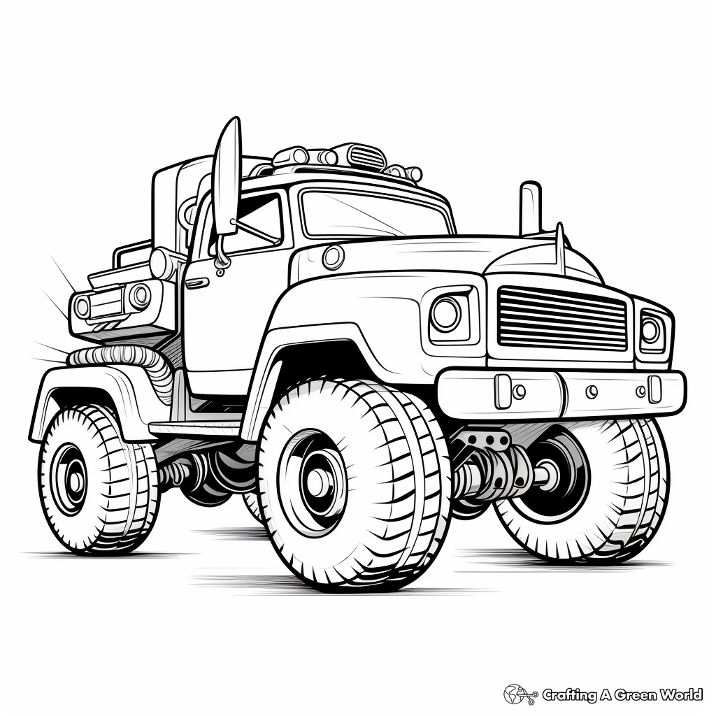 Tow truck coloring pages