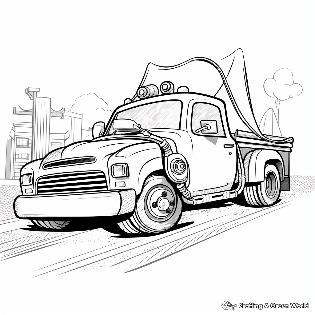 Tow truck coloring pages