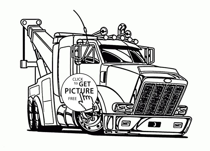 Pretty photo of semi truck coloring pages