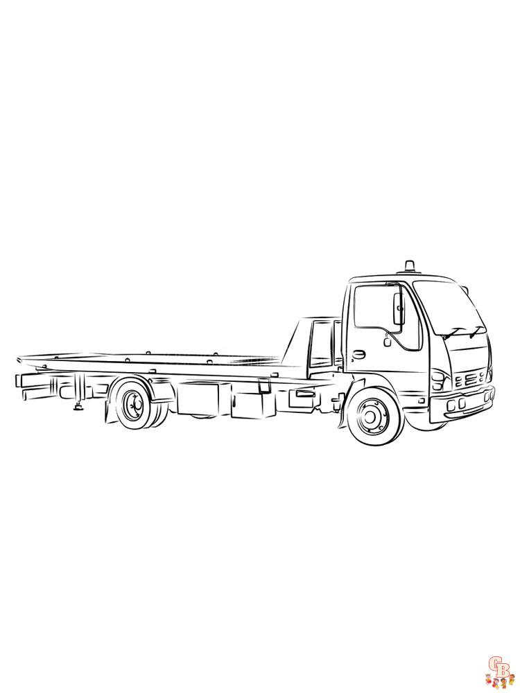 Tow truck coloring pages free printable and easy