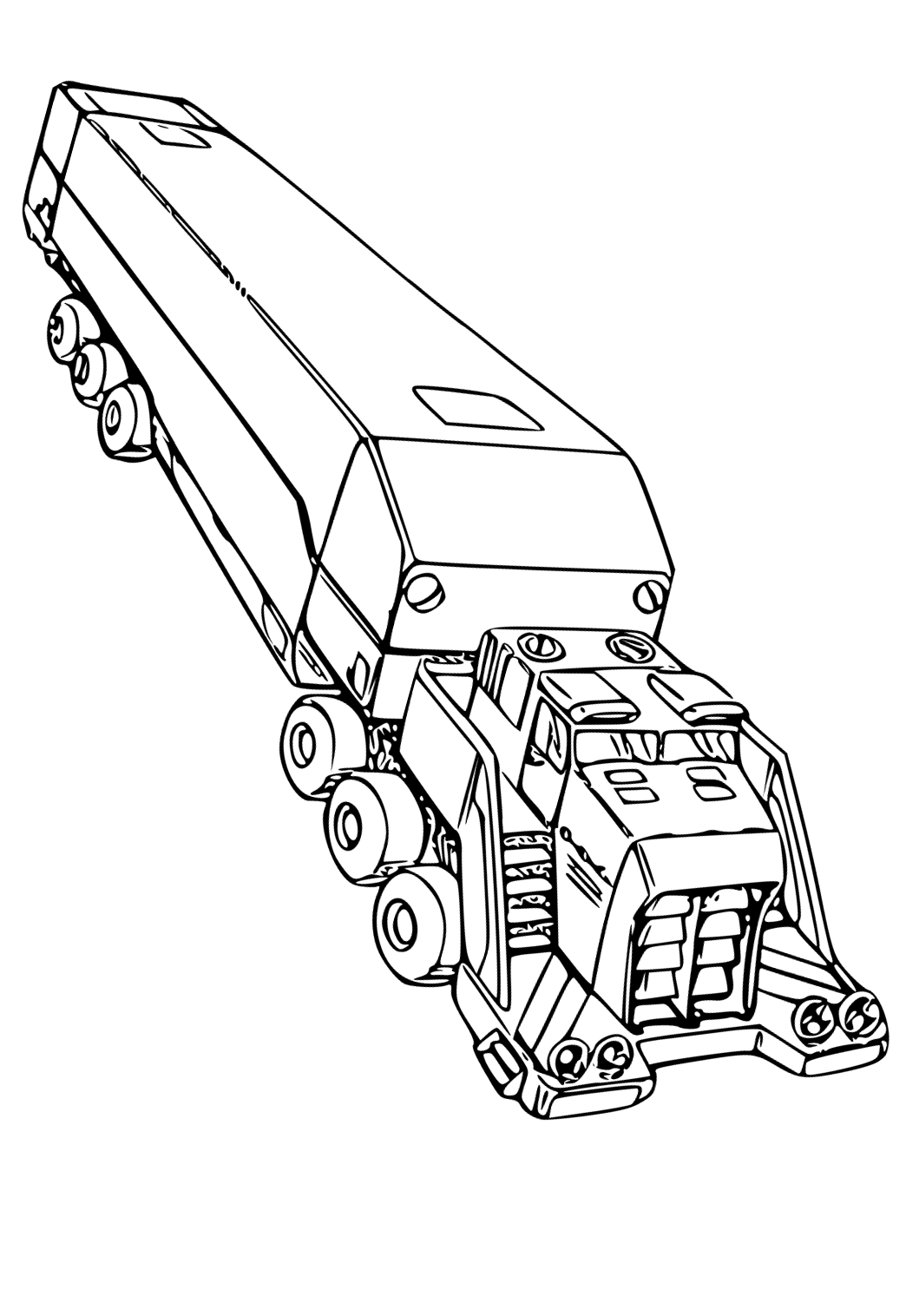 Free printable tow truck difficult coloring page for adults and kids