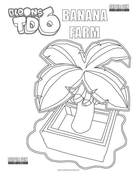 Banana farm bloons td coloring page